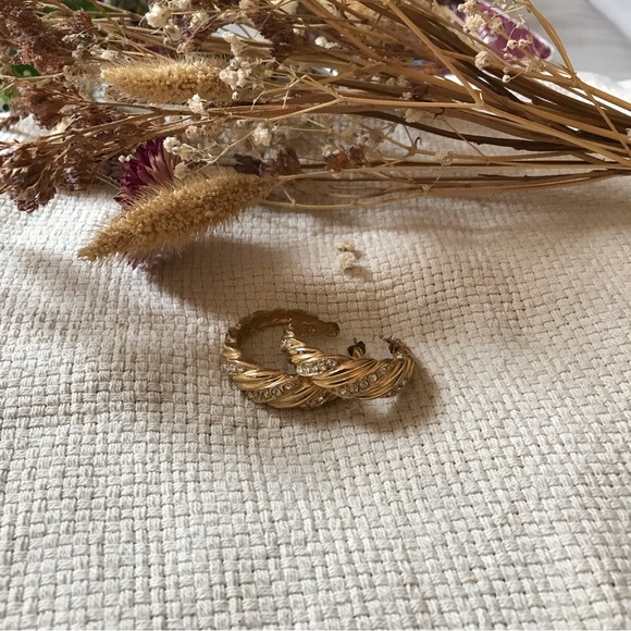 Gorgeous Vintage Hoops Golf Earrings from France - Picture 3 of 5